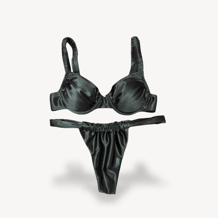 Satin Push-Up Bra & Thong Set | Loravelle