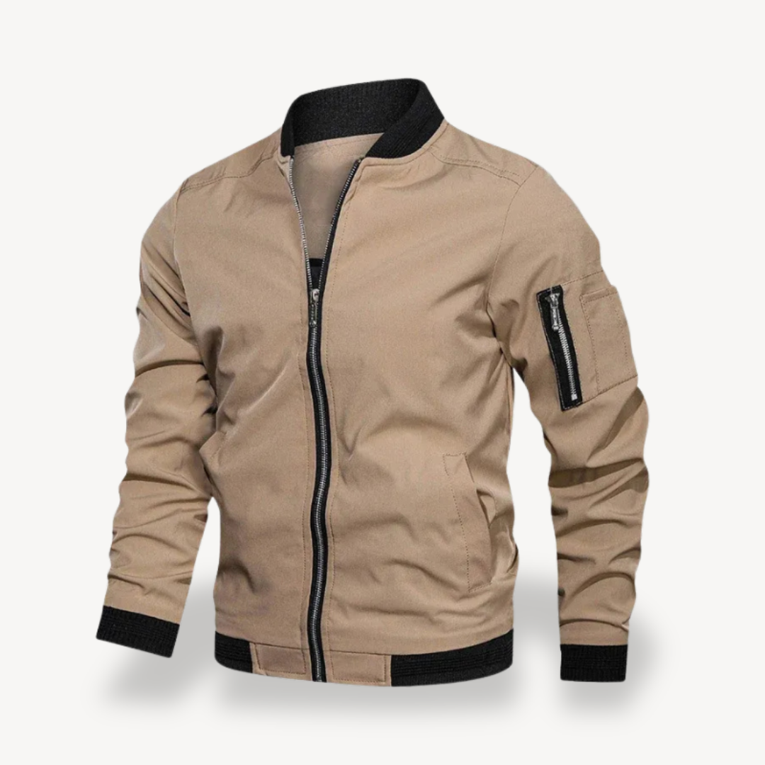 Men's Lightweight Polyester Bomber Jacket | Loravelle