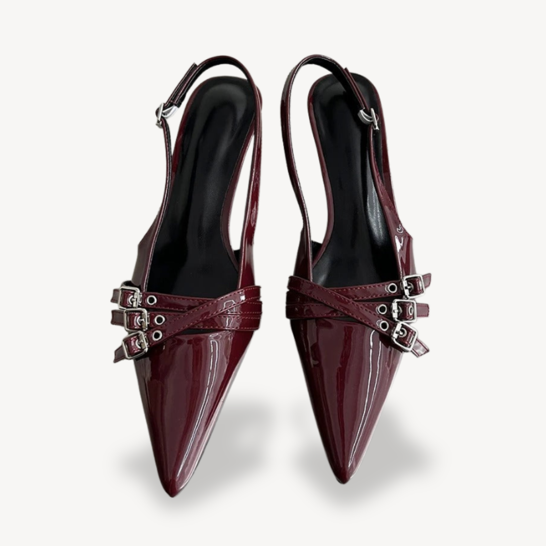 Orthopedic Slingback Pointed Toe High Heel Shoes | Loravelle