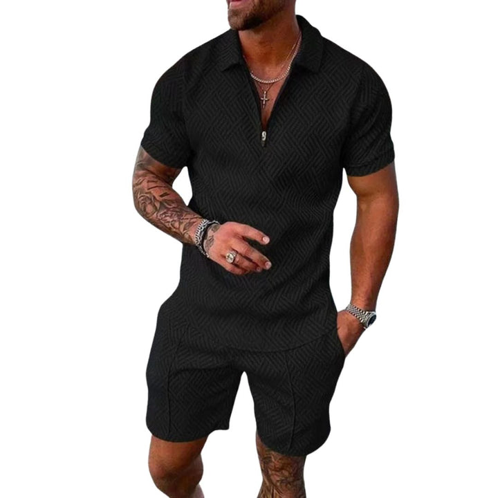 Men's Knit Polo Shorts Set | Loravelle