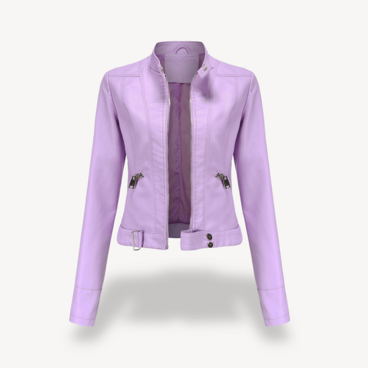 Faux Leather Biker Jacket for Women | Loravelle
