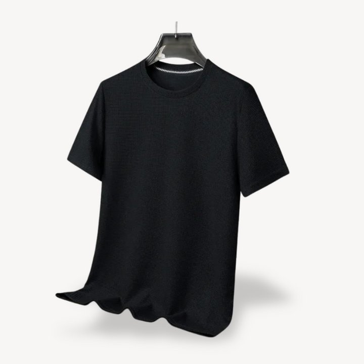 Waffle Knit Crewneck T-Shirt Men | Loravelle