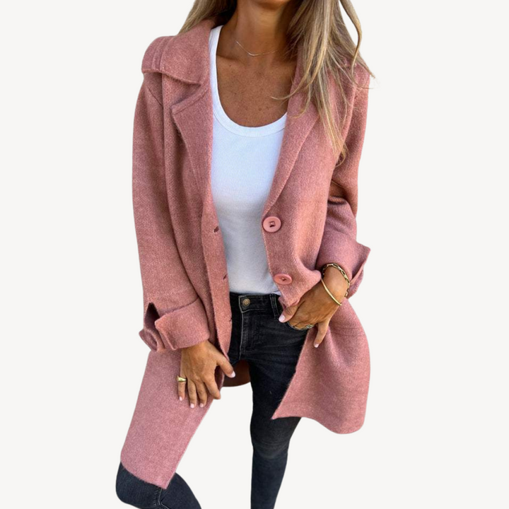 Women's Wool Blend Longline Button Front Coat | Loravelle