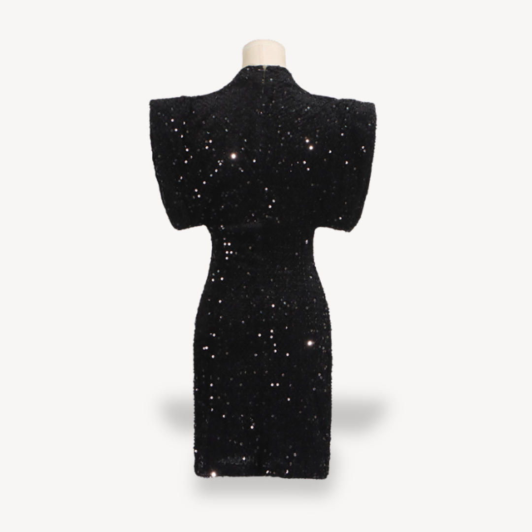 Loravelle | Women's Sequin Velvet Mini Dress – Elegant Party Outfit