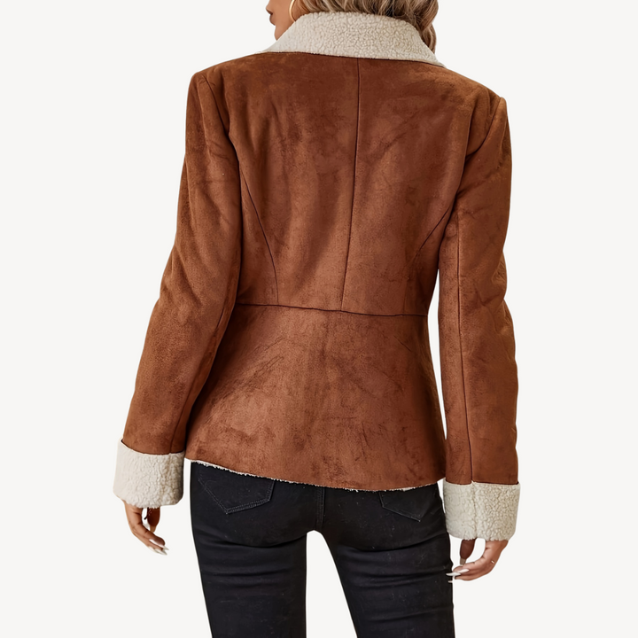 Women's Fleece-Lined Suede Jacket | Loravelle