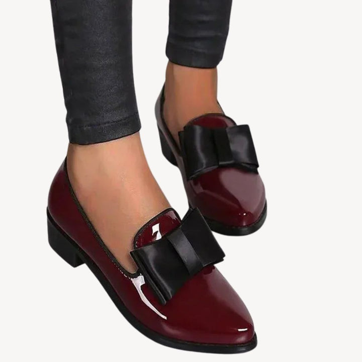 Patent Bow Orthopedic Loafers Women | Loravelle