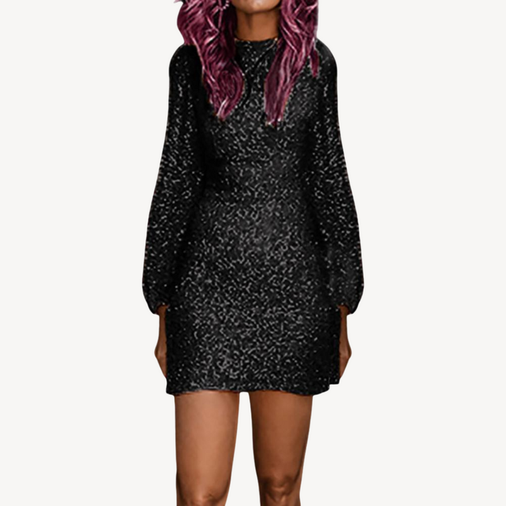 Women's Sequin Long Sleeve Mini Dress | Loravelle
