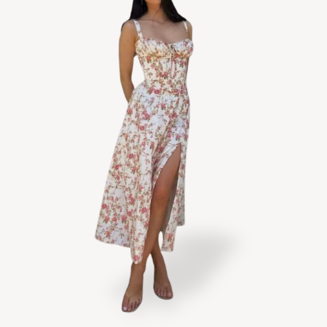 Women’s Floral Split Midi Dress | Loravelle