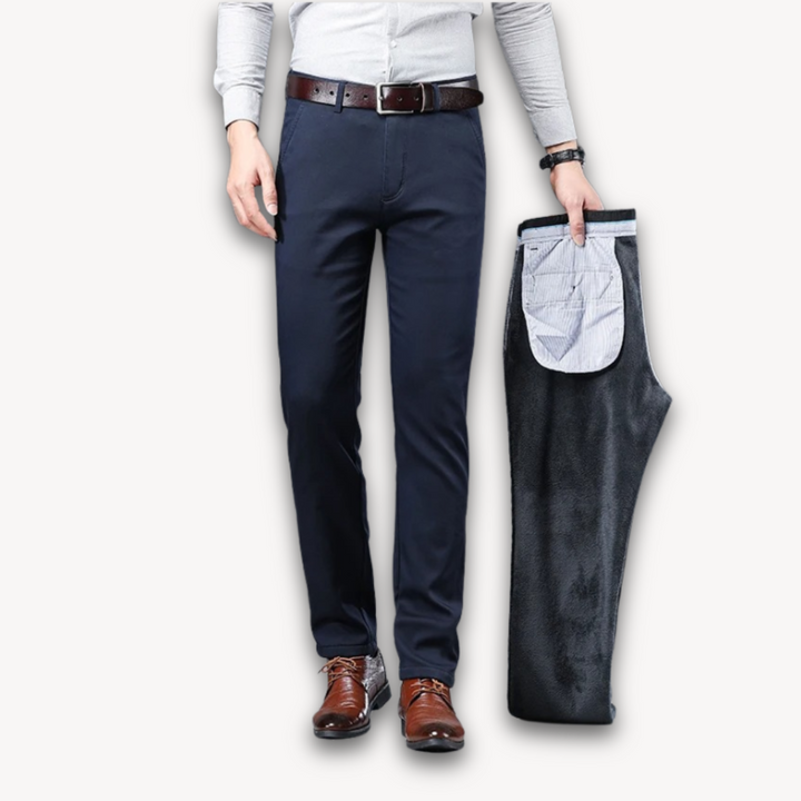 Loravelle | Men's Stretch Cotton Dress Pants - Slim Fit Trousers | Casual & Formal Wear