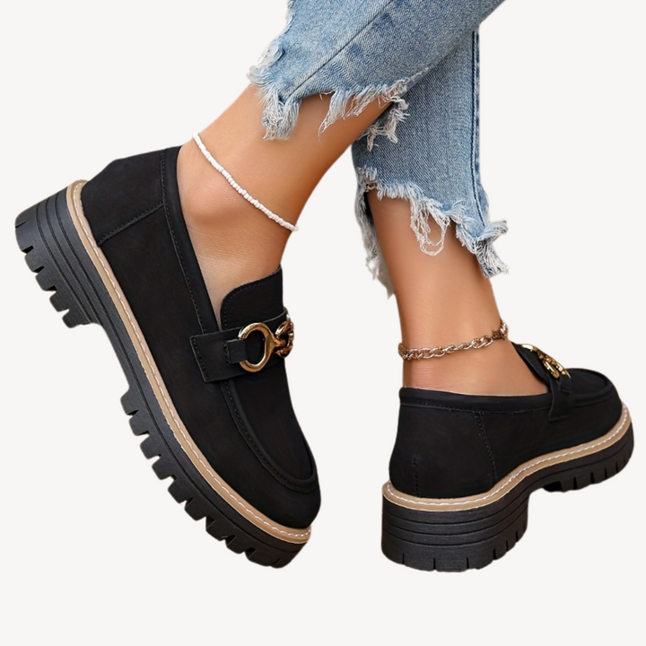 Women's Buckle Orthopedic Loafers | Loravelle