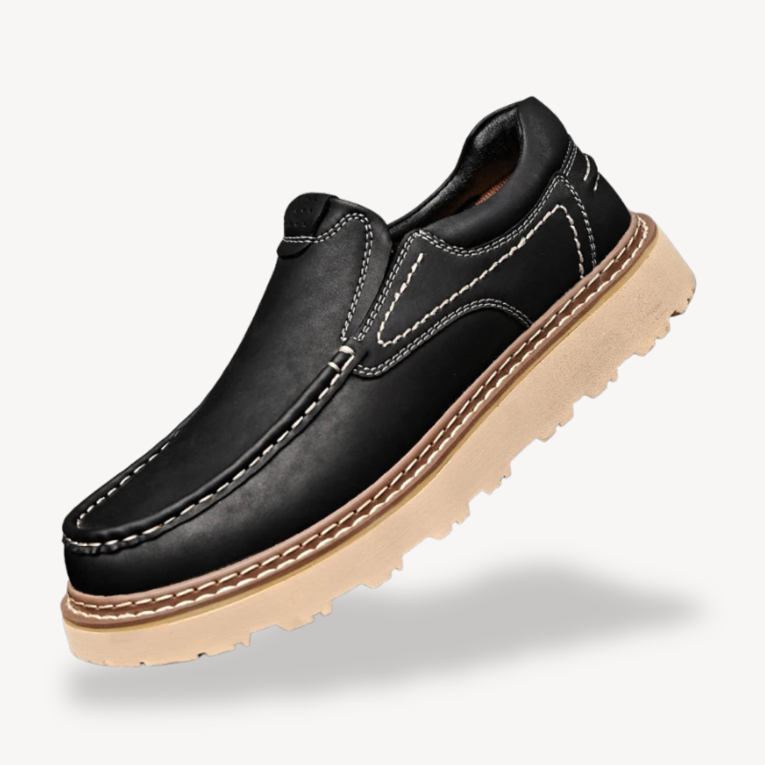 Men's Orthopedic Leather Slip-On Shoes | Loravelle