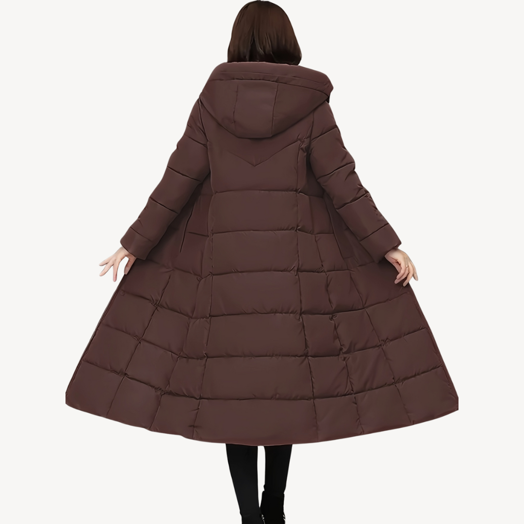 Women’s Long Puffer Coat with Hood | Loravelle