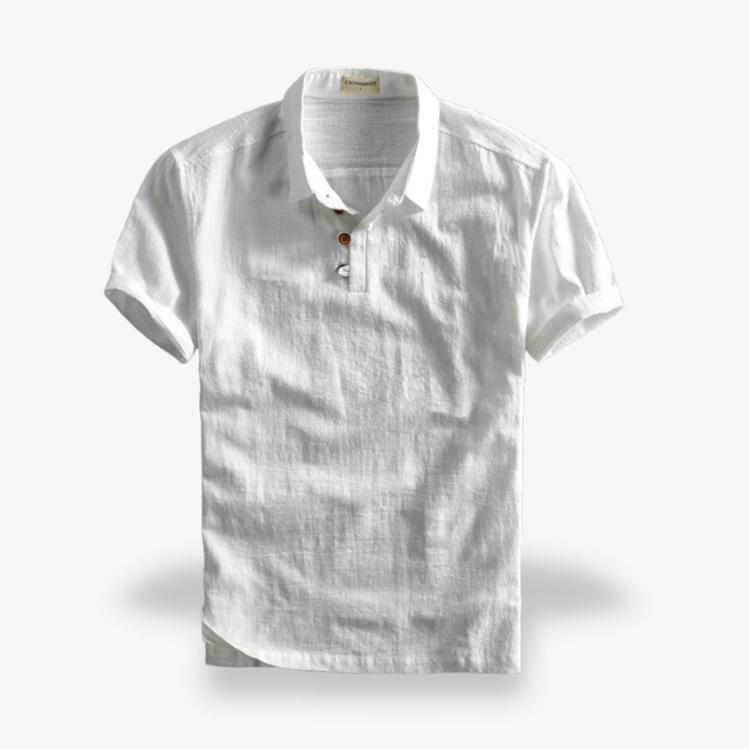 Casual Linen Polo Shirt Men | Loravelle