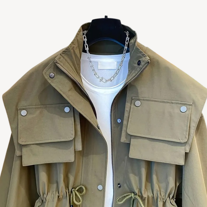 Casual Utility Jacket with Pockets for Women | Loravelle