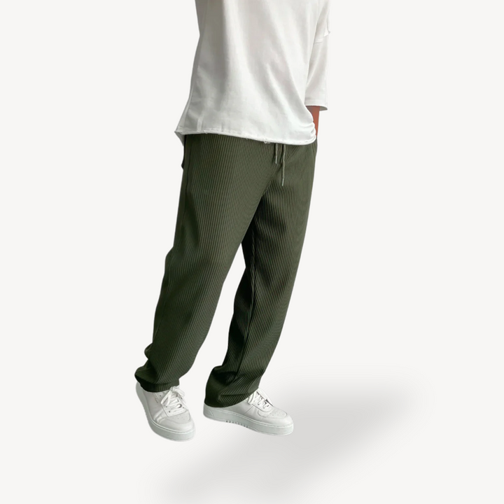 Men's Ribbed Relaxed Trousers | Loravelle