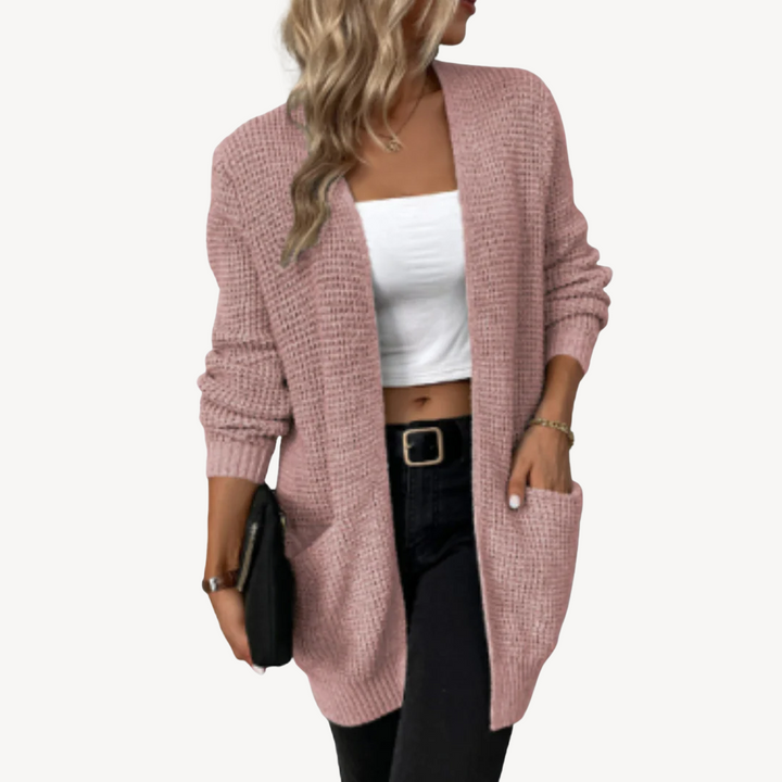 Ribbed Knit Cardigan with Pockets Women | Loravelle