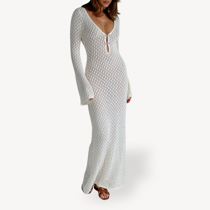 Knit Beach Coverup Maxi Dress Women | Loravelle