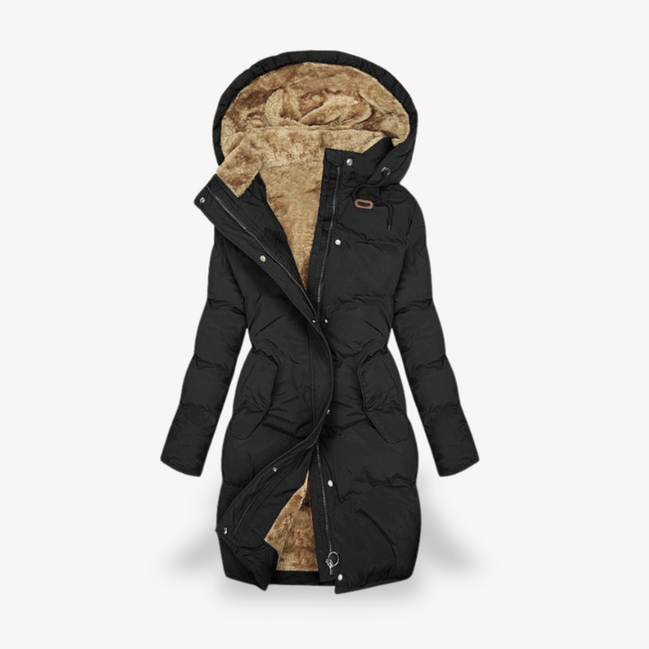 Women’s Puffer Coat Faux Fur Lined Hooded Jacket | Loravelle