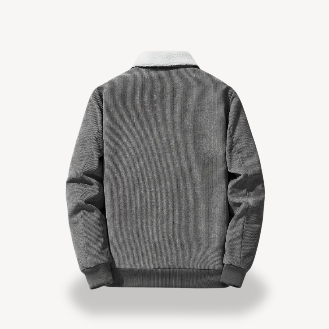 Men's Corduroy Sherpa Lined Bomber Jacket | Loravelle