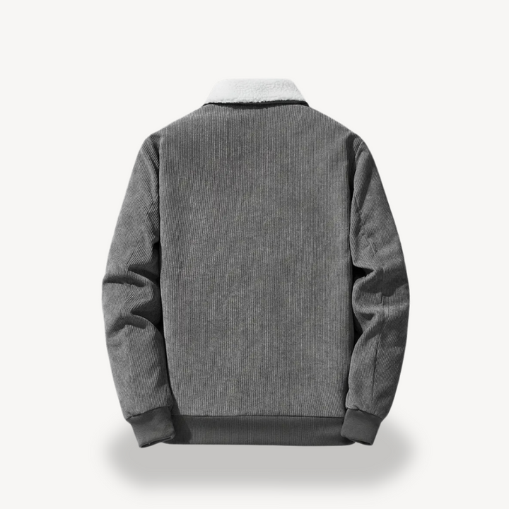 Men's Corduroy Sherpa Lined Bomber Jacket | Loravelle