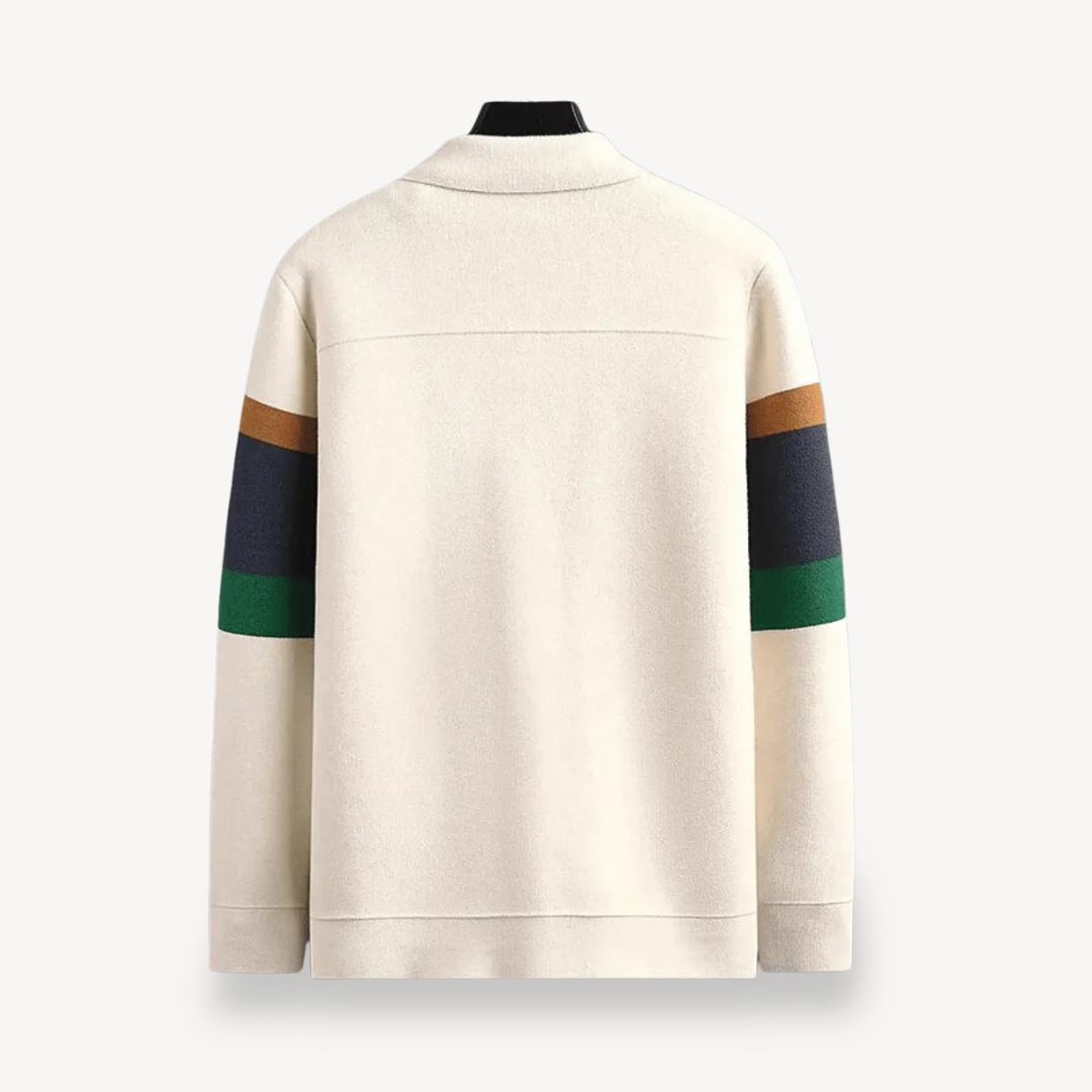 Striped Wool Cardigan for Men | Loravelle