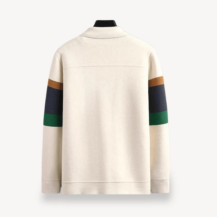 Striped Wool Cardigan for Men | Loravelle