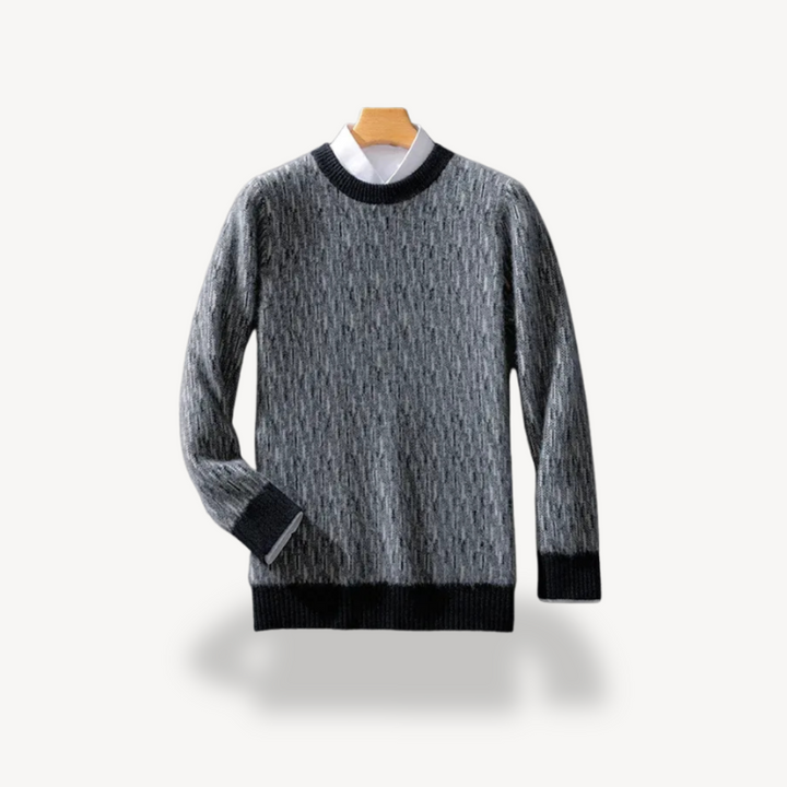 Wool Knitted Crewneck Sweater Men | Loravelle