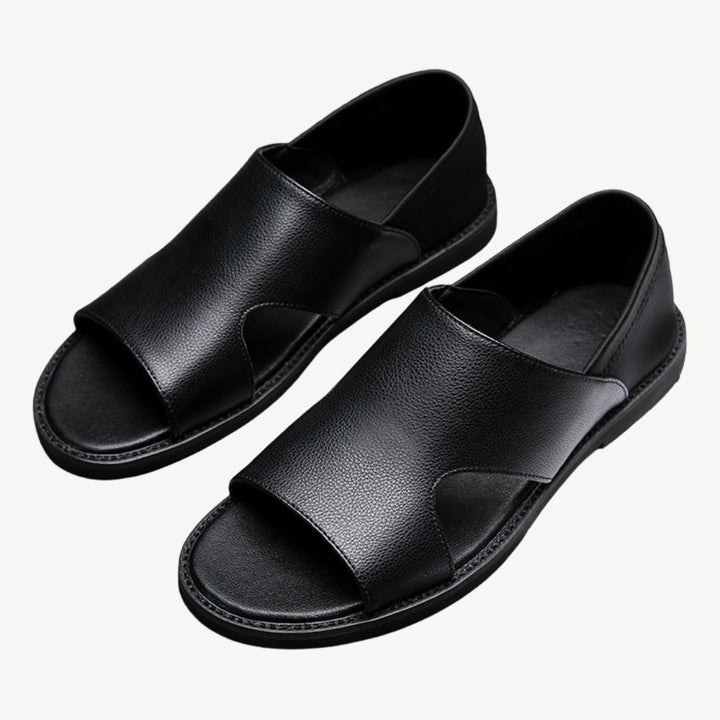 Men's Leather Orthopedic Slip-On Sandals | Loravelle