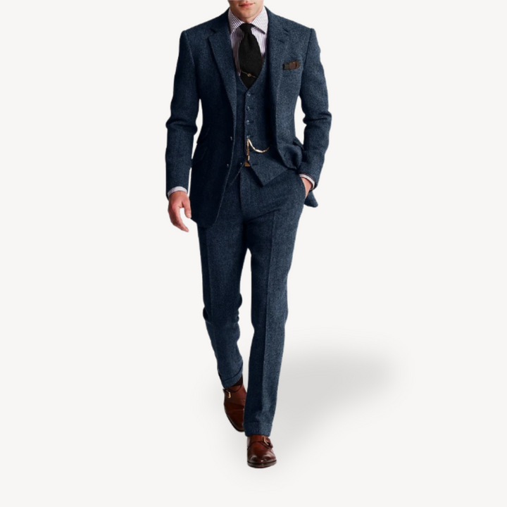 Men’s 3-Piece Wool Tweed Suit | Loravelle