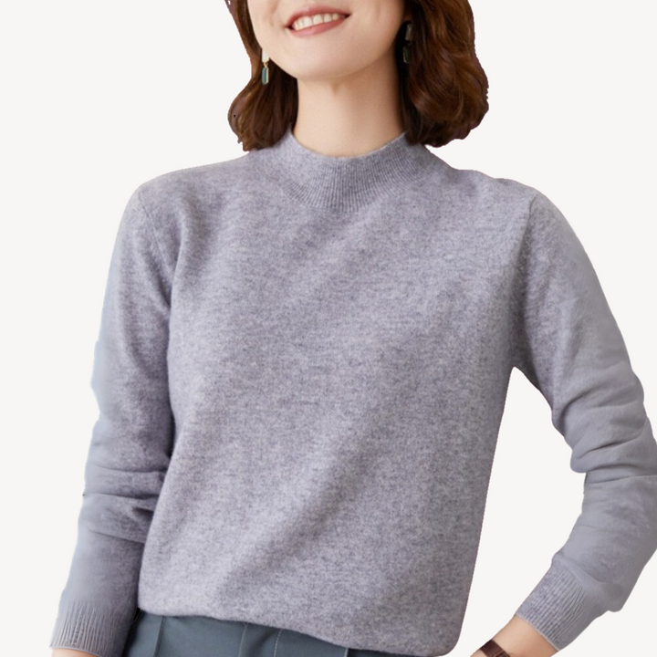Mock Neck Cashmere Sweater Women | Loravelle