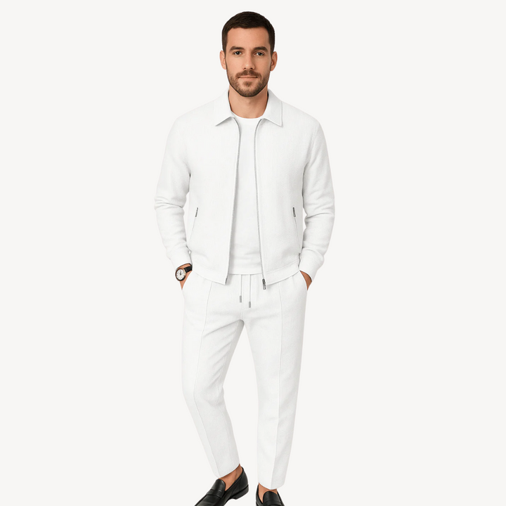 Men’s Cotton Knit Tracksuit Set | Loravelle
