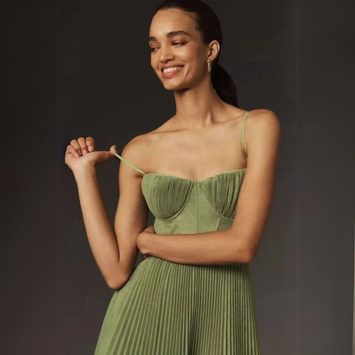 Pleated Midi Dress Women | Loravelle