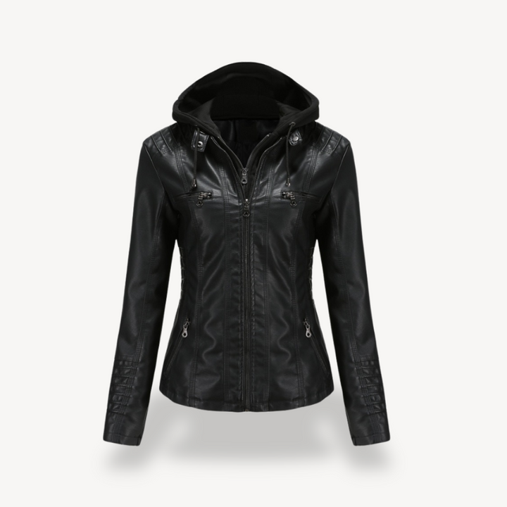 Motorcycle Faux Leather Jacket Women | Loravelle
