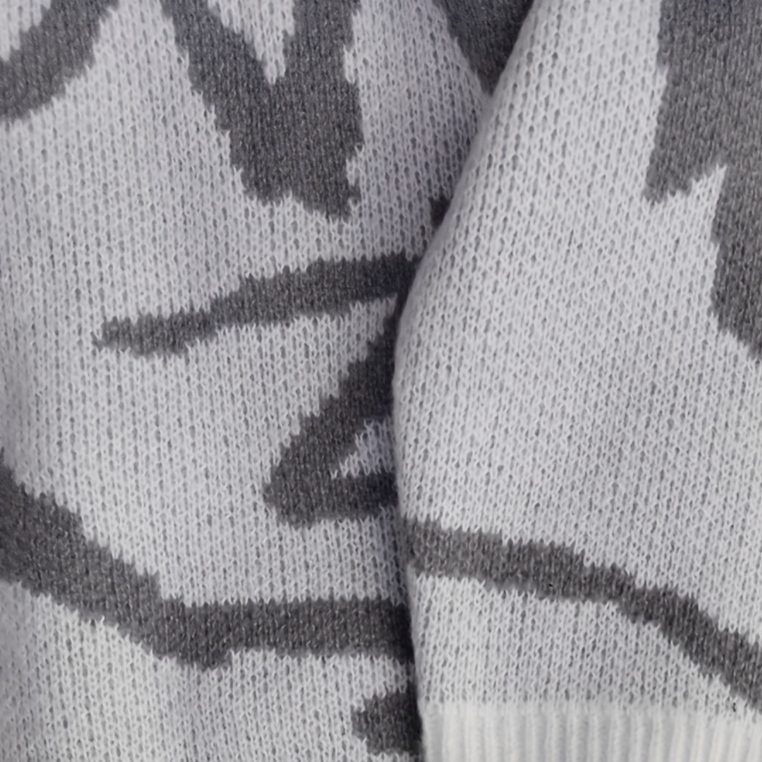 Men's Abstract Pattern Knit Sweater | Loravelle