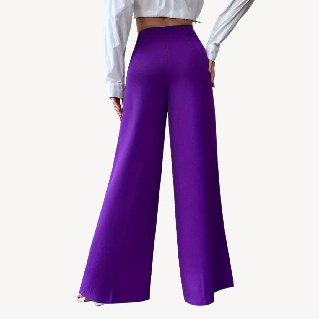 Wide-Legged Purple Trousers | Loravelle