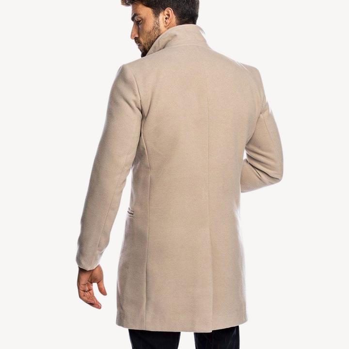 Men's Wool Blend Long Coat | Loravelle