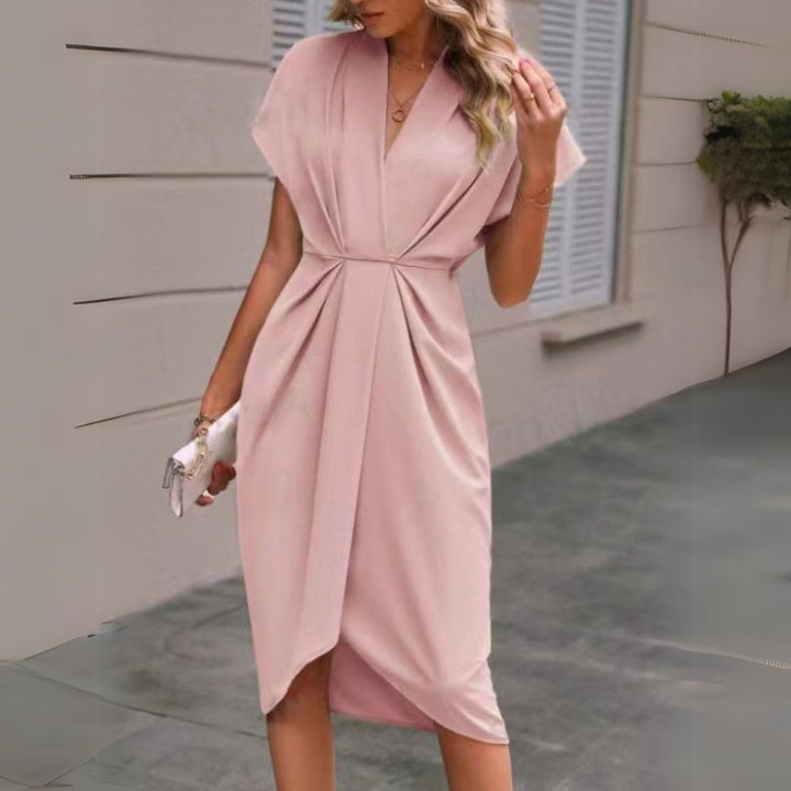 Draped Midi Dress Women | Loravelle