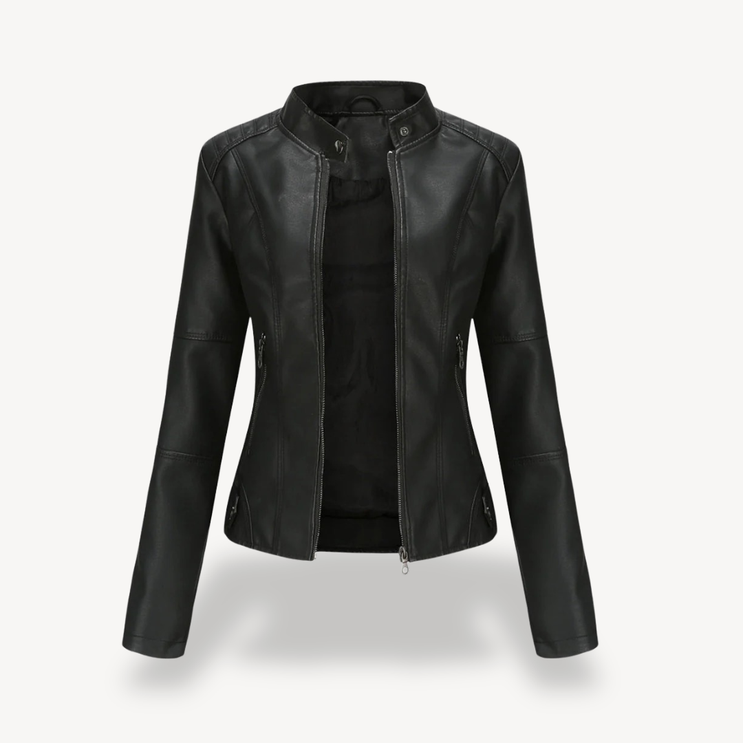 Women's Faux Leather Biker Jacket | Loravelle