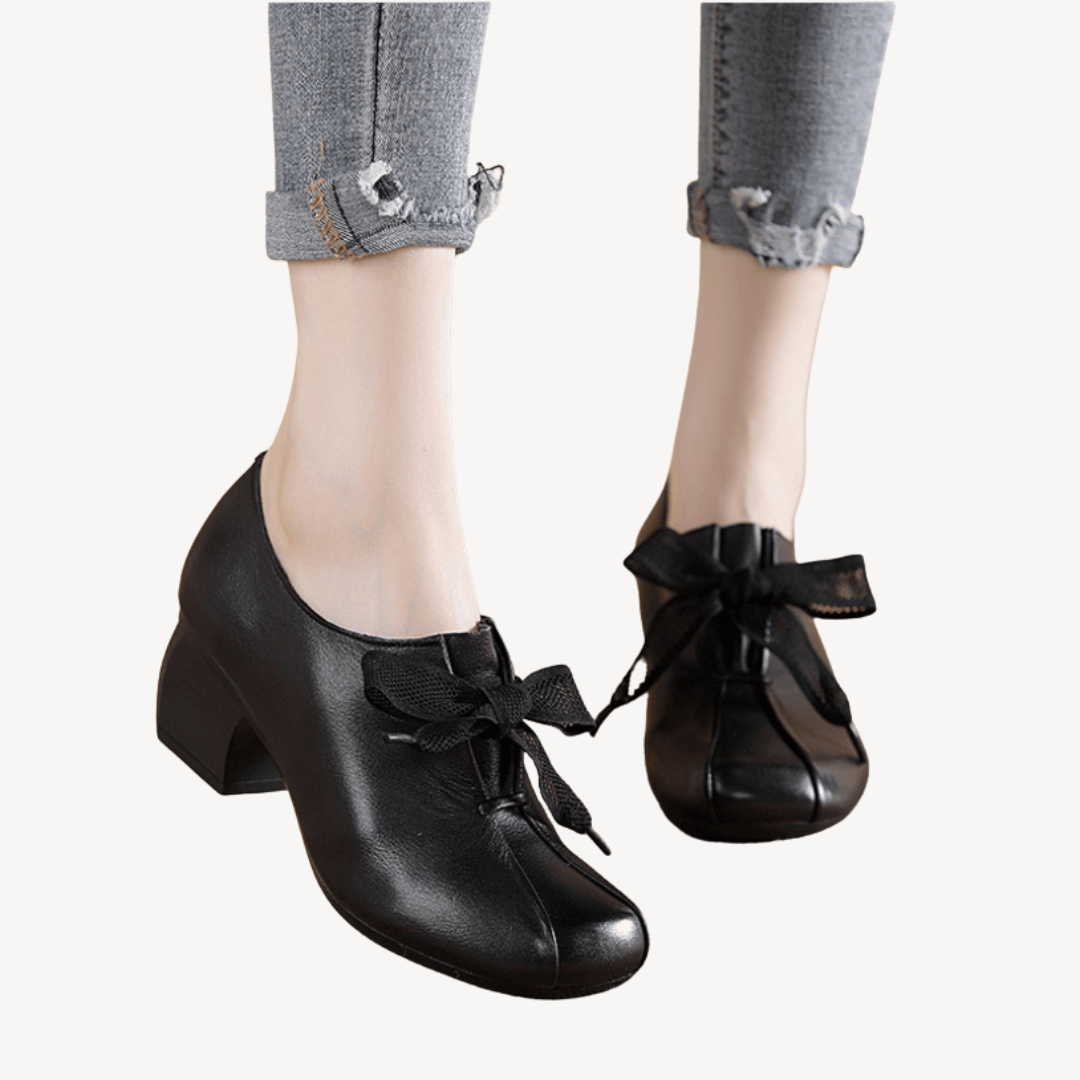 Orthopedic Bow-Detail Heels for Women | Loravelle