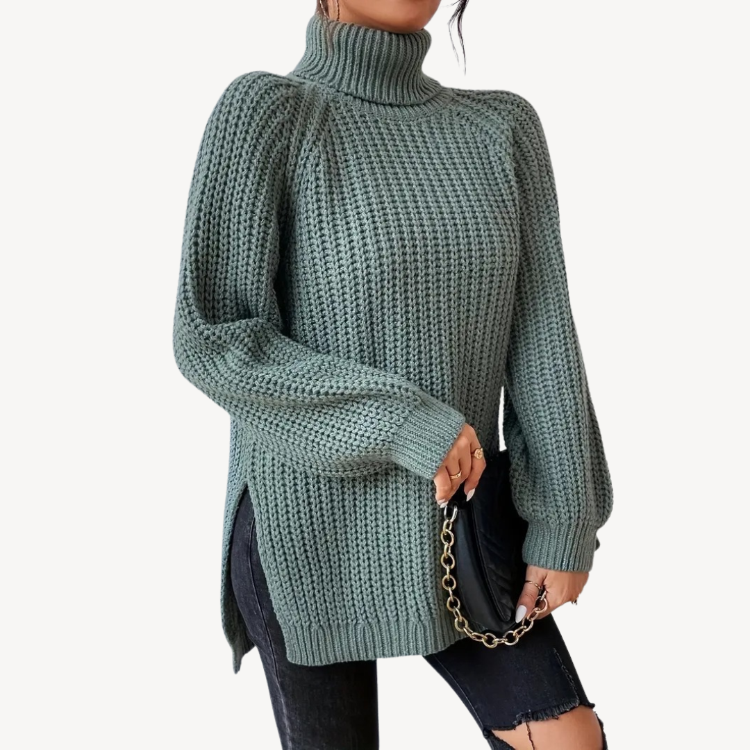 Chunky Knit Turtleneck Sweater for Women | Loravelle