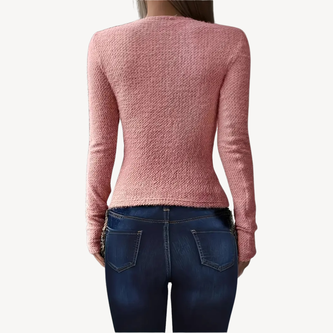 Ribbed Long Sleeve Top for Women | Loravelle