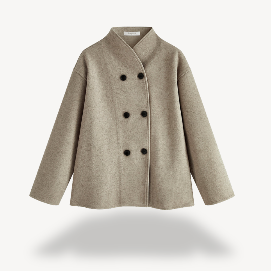 Women’s Double-Breasted Wool Coat | Loravelle