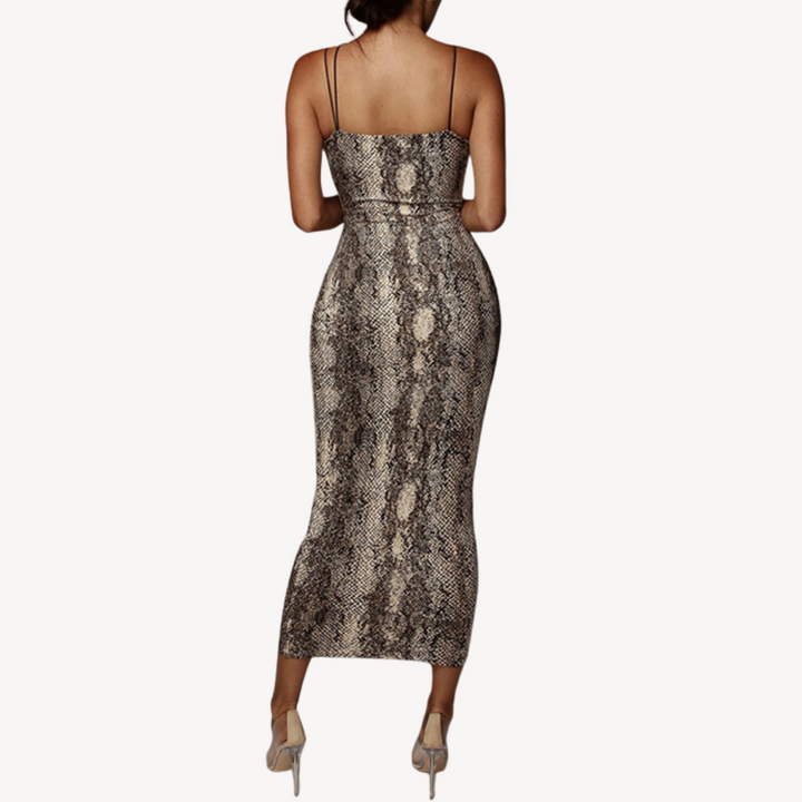 Loravelle | Women's Animal Print Midi Dress