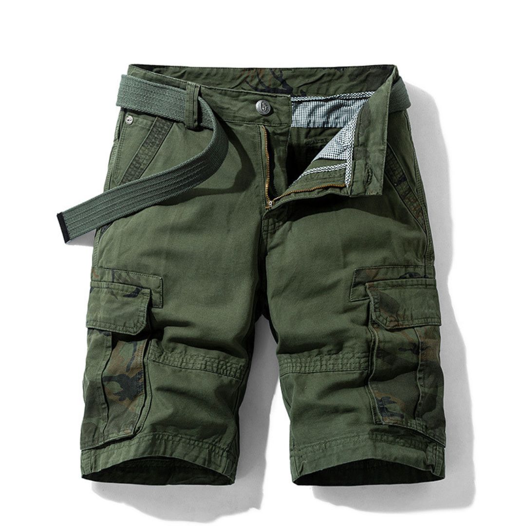 Men's Camo Patchwork Cargo Shorts Cotton | Loravelle