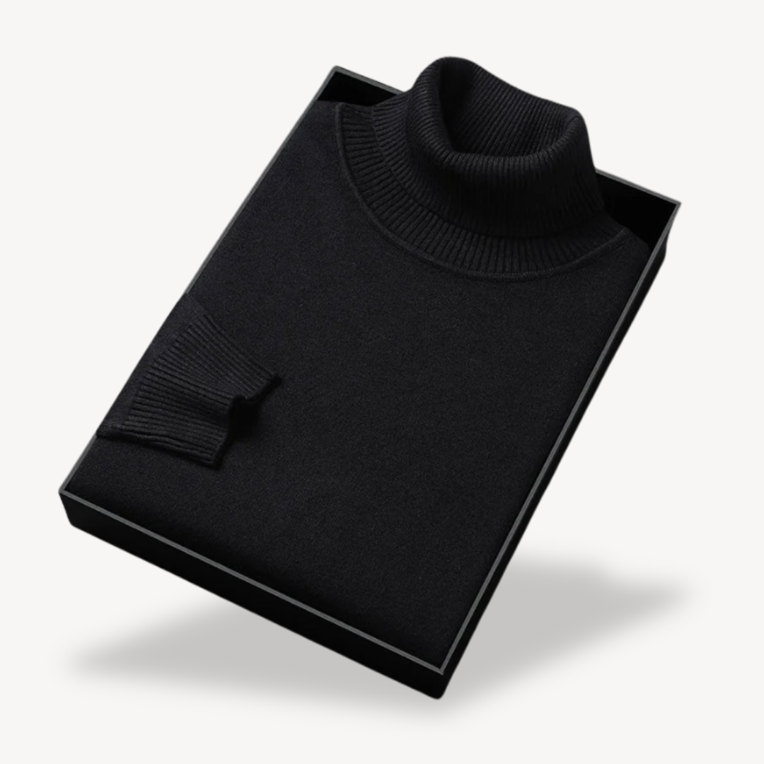 Men’s Turtleneck Wool Blend Sweater | Loravelle