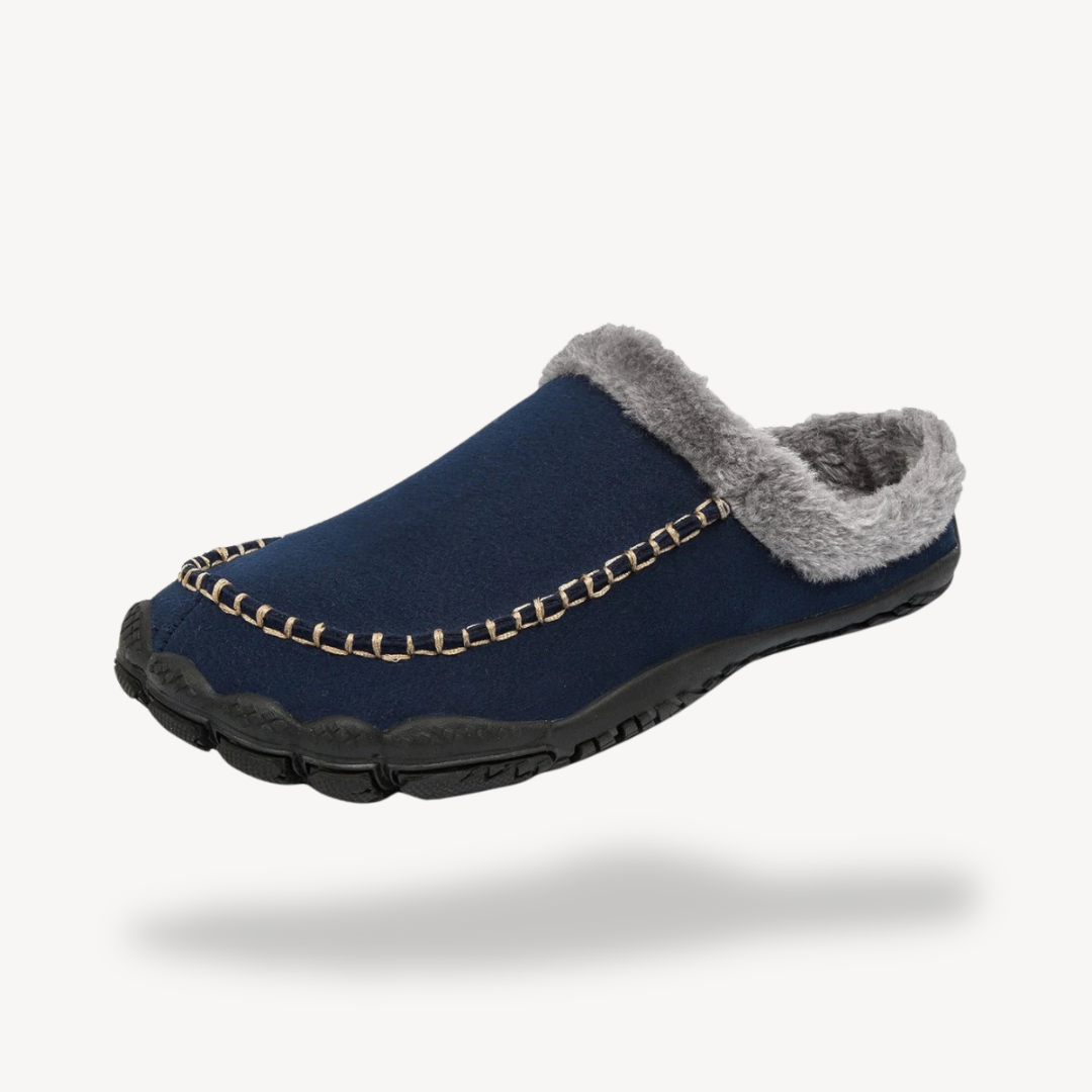 Orthopedic Men's Suede Fleece Lined Slippers | Loravelle