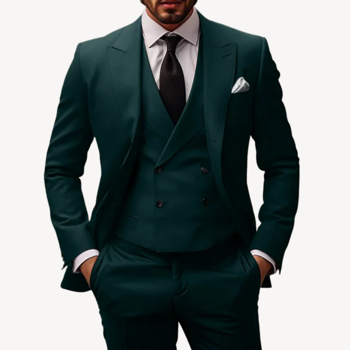 Formal 3-Piece Wool Blend Suit Men | Loravelle