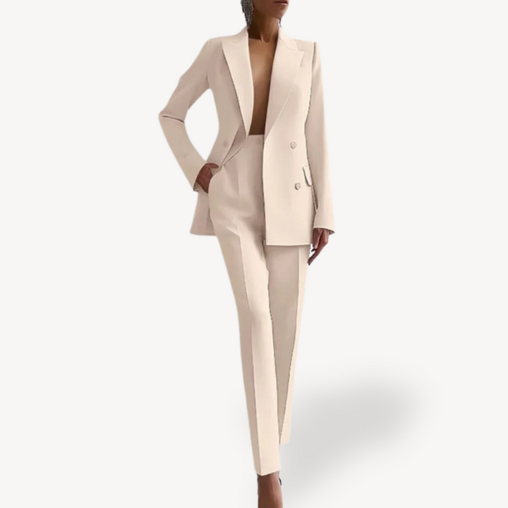 Women’s Double Breasted Blazer Trouser Suit | Loravelle