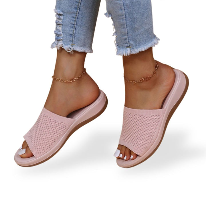 Knit Wedge Orthopedic Slip-on Sandals Women | Loravelle