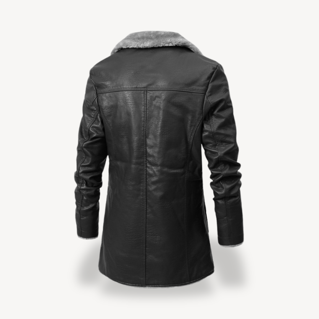 Faux Fur Leather Jacket Men | Loravelle
